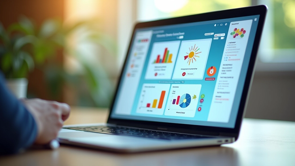 Interface d'application e-learning affichant une animation interactive avec des éléments visuels colorés